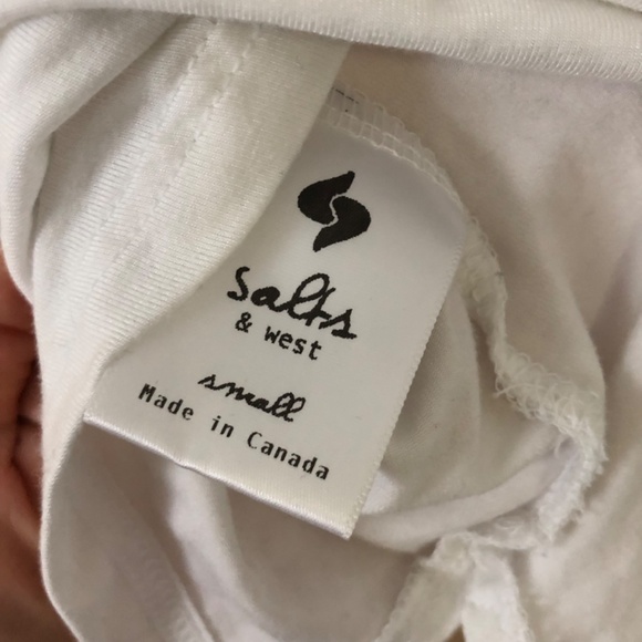 Salts & West Bamboo Cotton Reversible Tank S White - Picture 3 of 5